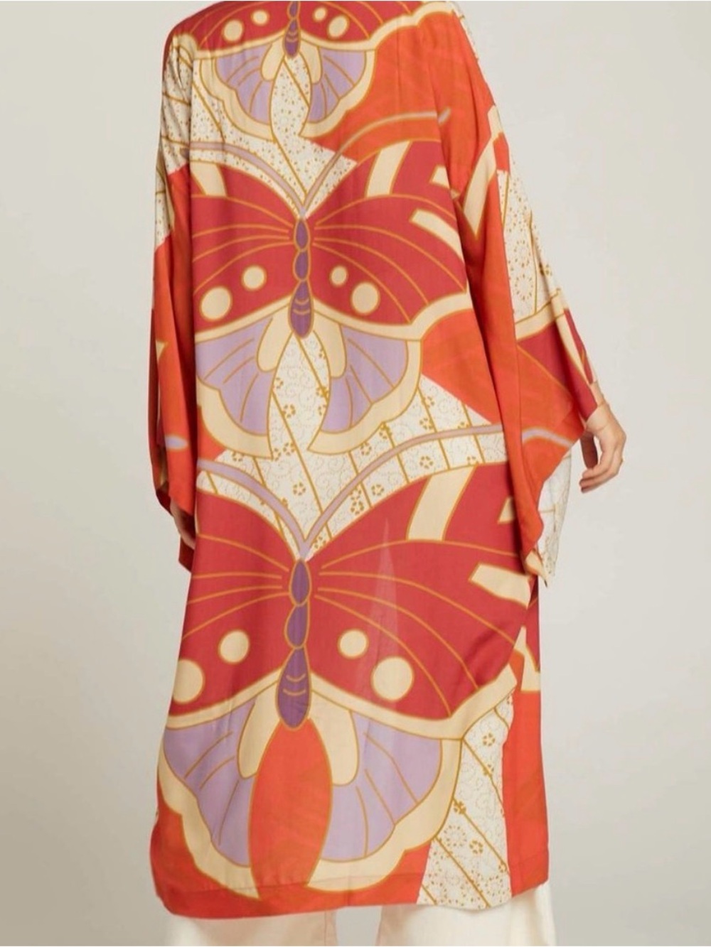 Novella Royale Georgia kimono Coral & Lavender